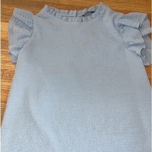 High Neck Ruffle Blouse